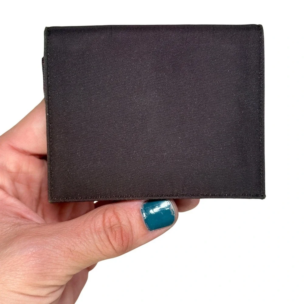 Vintage Prada Tessuto Nylon Compact Bifold Card Case - Rare Purple